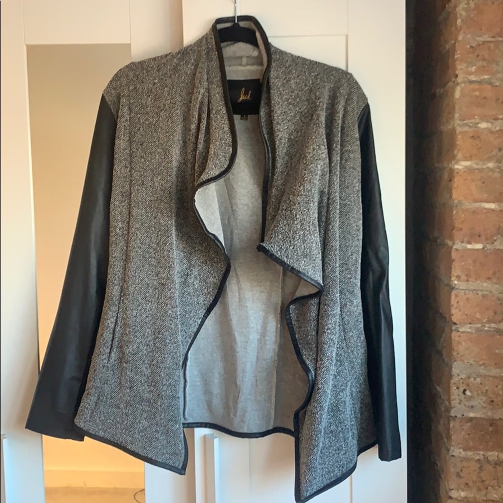 Jack by BB Dakota Blazer with faux leather sleeves